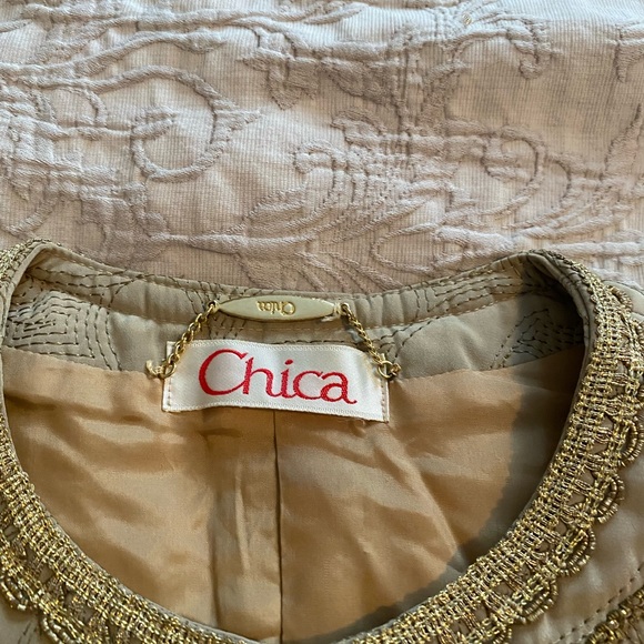 Vintage brocade 2-pc quilted vest and pant set - Picture 4 of 7